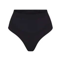 SEAMLESS SCULPT MID WAIST THONG | ONYX