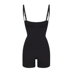 SEAMLESS SCULPT OPEN BUST SHORTIE BODYSUIT | ONYX