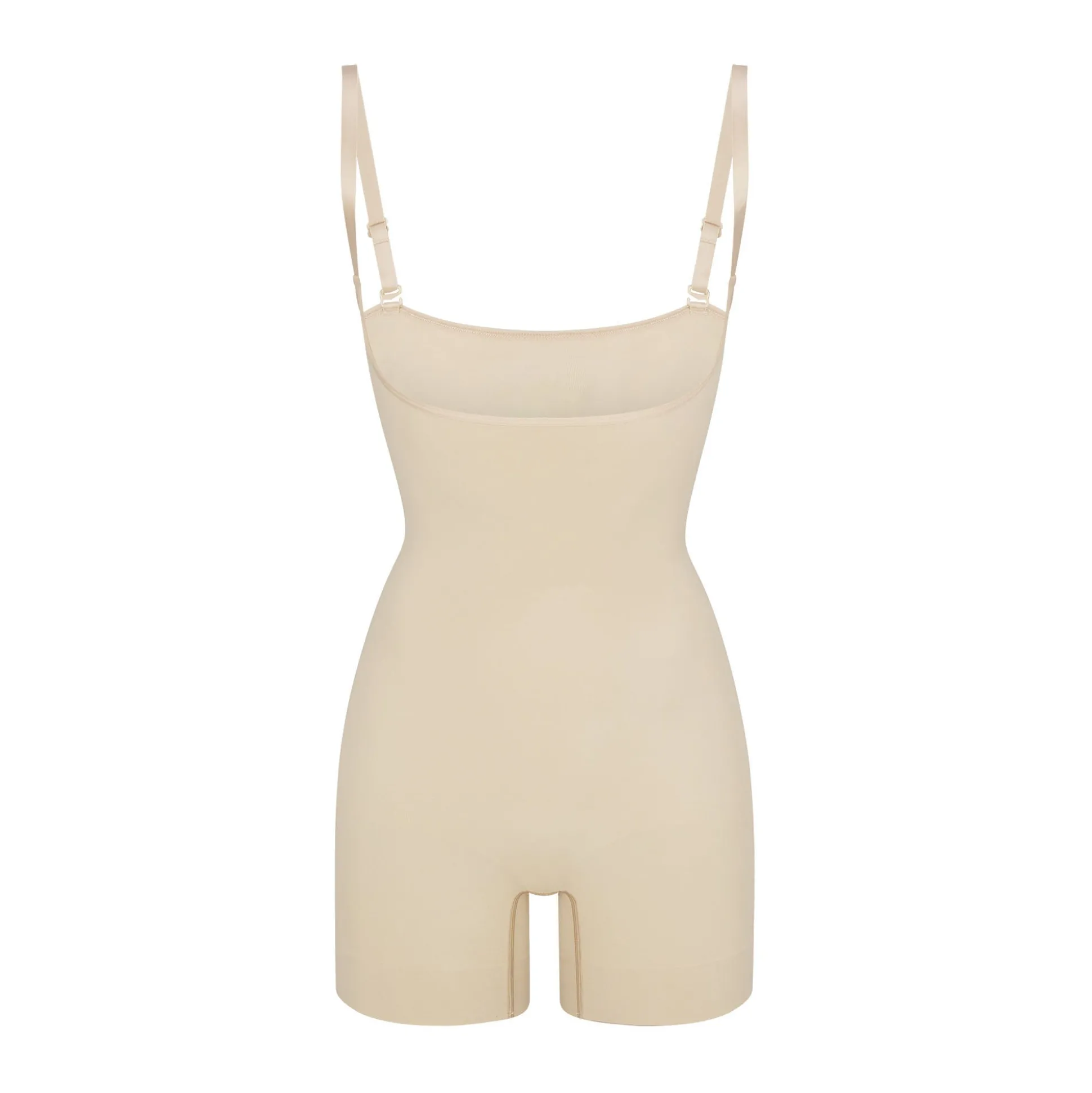 SEAMLESS SCULPT OPEN BUST SHORTIE BODYSUIT | SAND