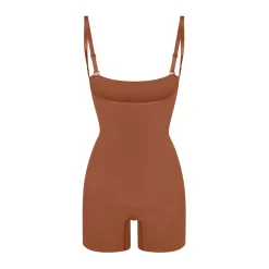 SEAMLESS SCULPT OPEN BUST SHORTIE BODYSUIT | BRONZE
