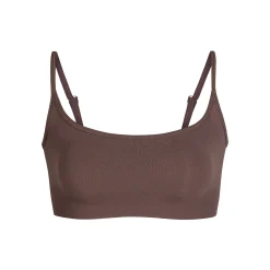 SEAMLESS SCULPT SCOOP NECK BRALETTE | COCOA