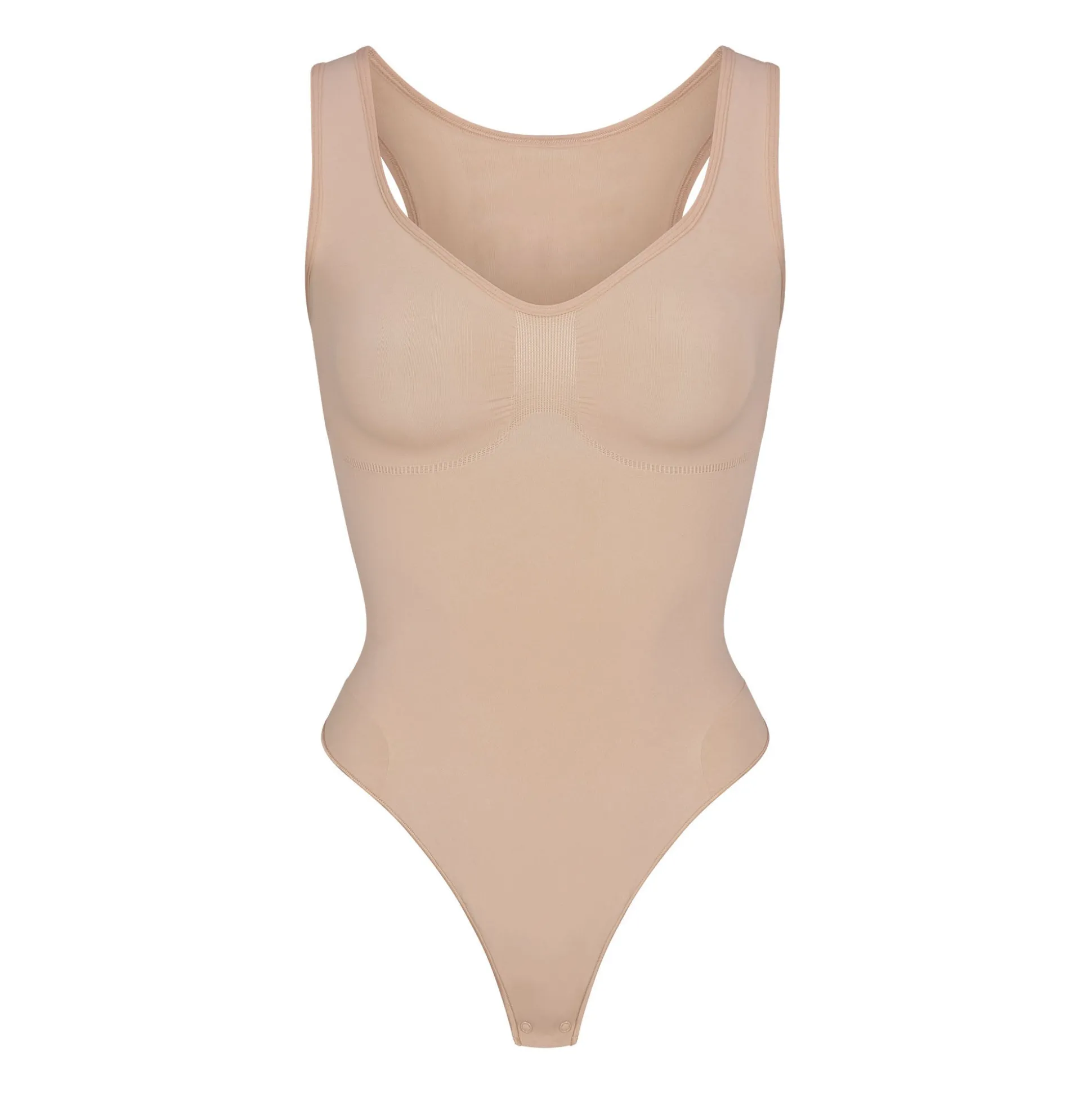 SEAMLESS SCULPT SCOOP NECK THONG BODYSUIT | MICA