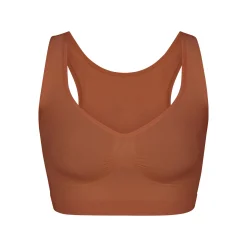 SEAMLESS SCULPT SCOOP PLUNGE BRALETTE | BRONZE