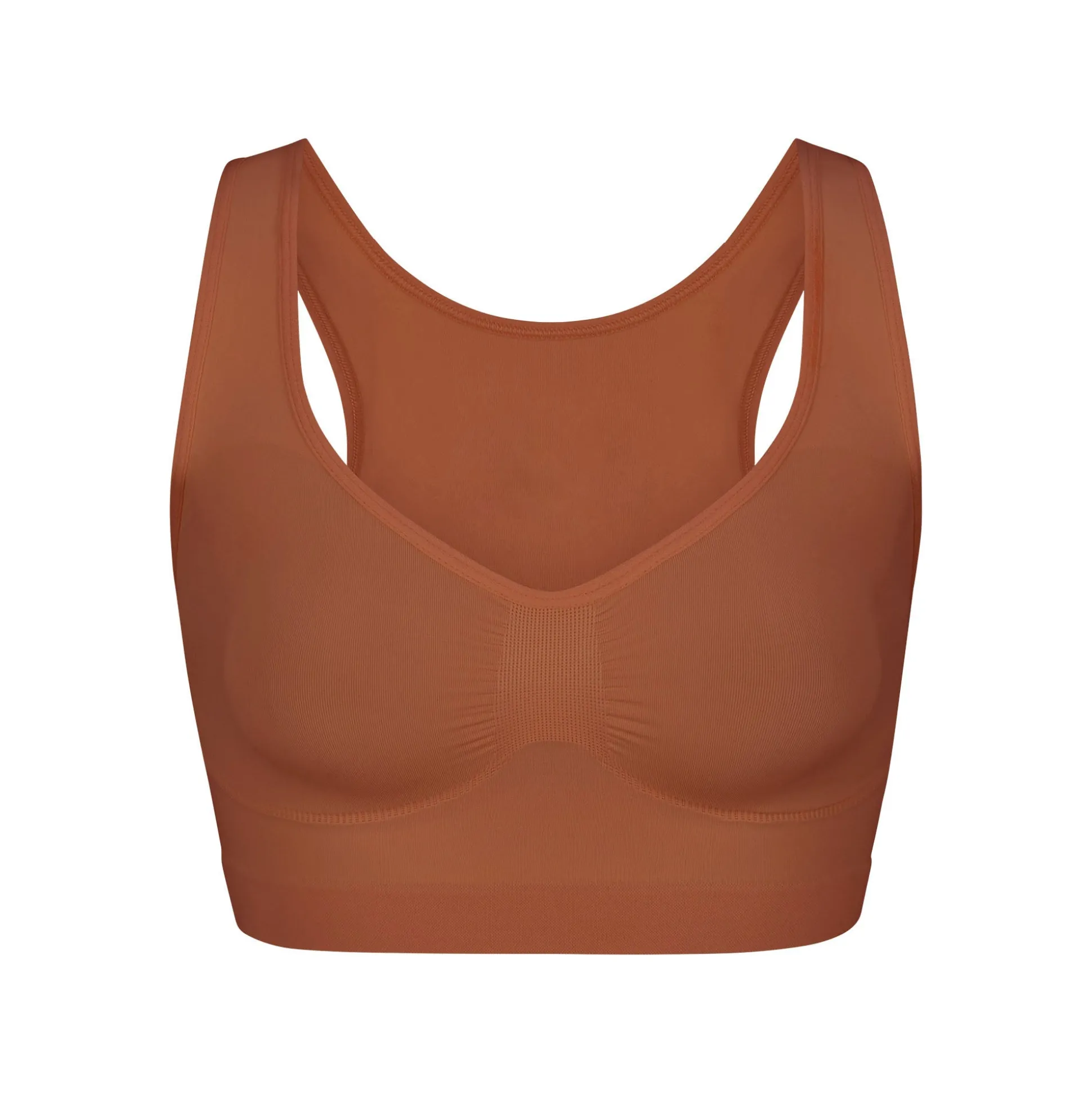 SEAMLESS SCULPT SCOOP PLUNGE BRALETTE | BRONZE