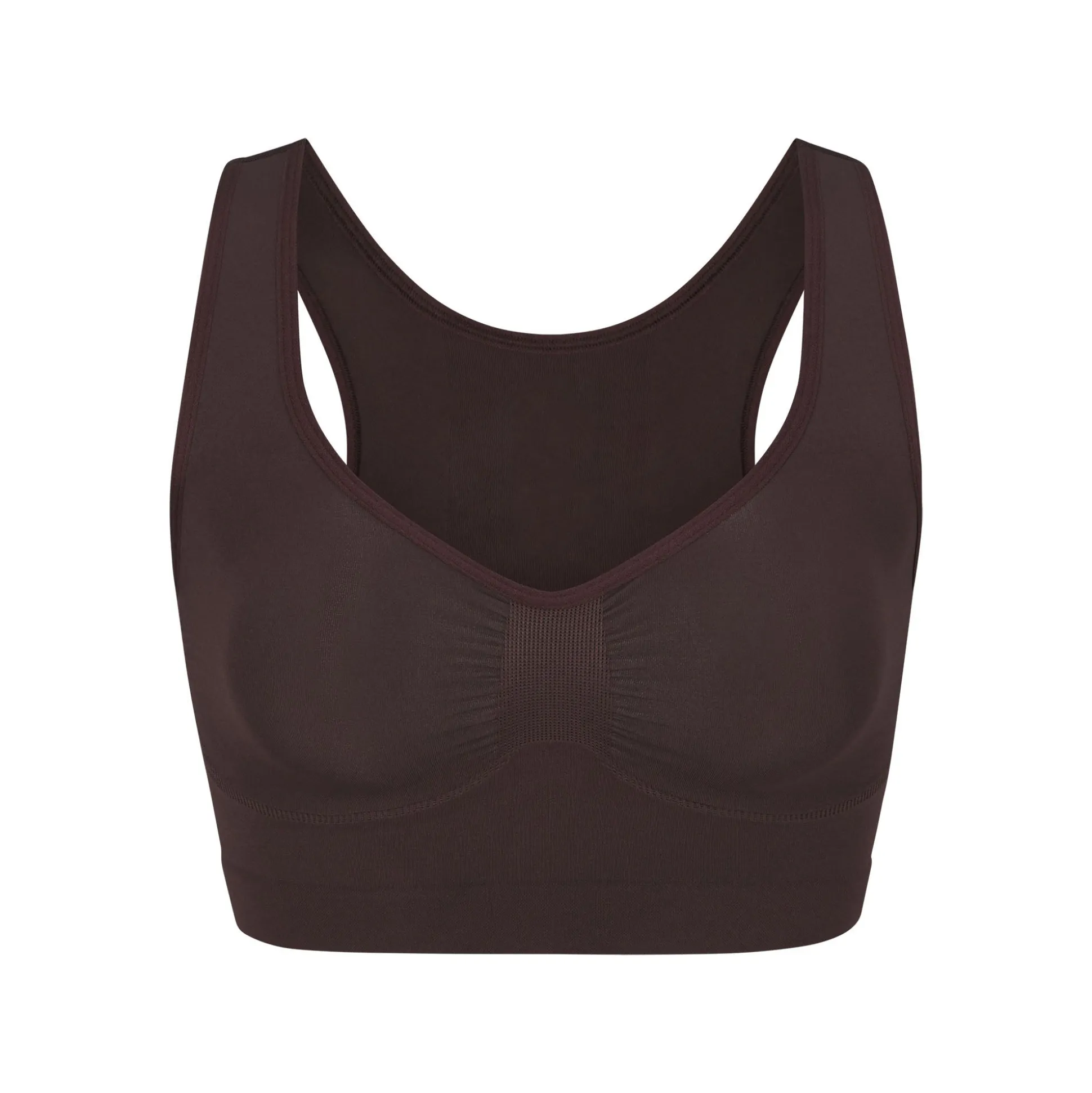 SEAMLESS SCULPT SCOOP PLUNGE BRALETTE | ESPRESSO