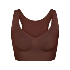 SEAMLESS SCULPT SCOOP PLUNGE BRALETTE | COCOA