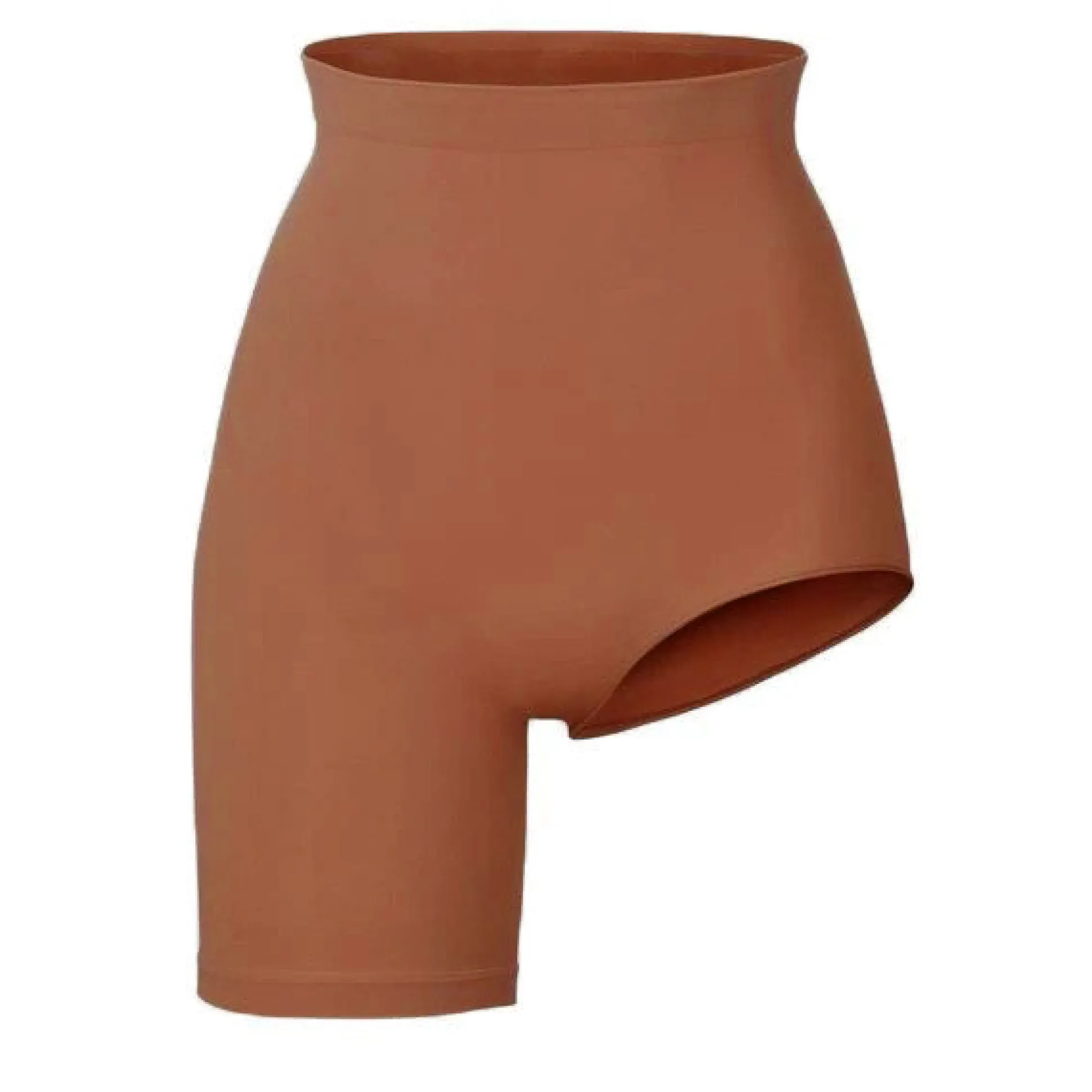 SEAMLESS SCULPT SOLUTION SHORT LEFT LEG EXPOSED | BRONZE