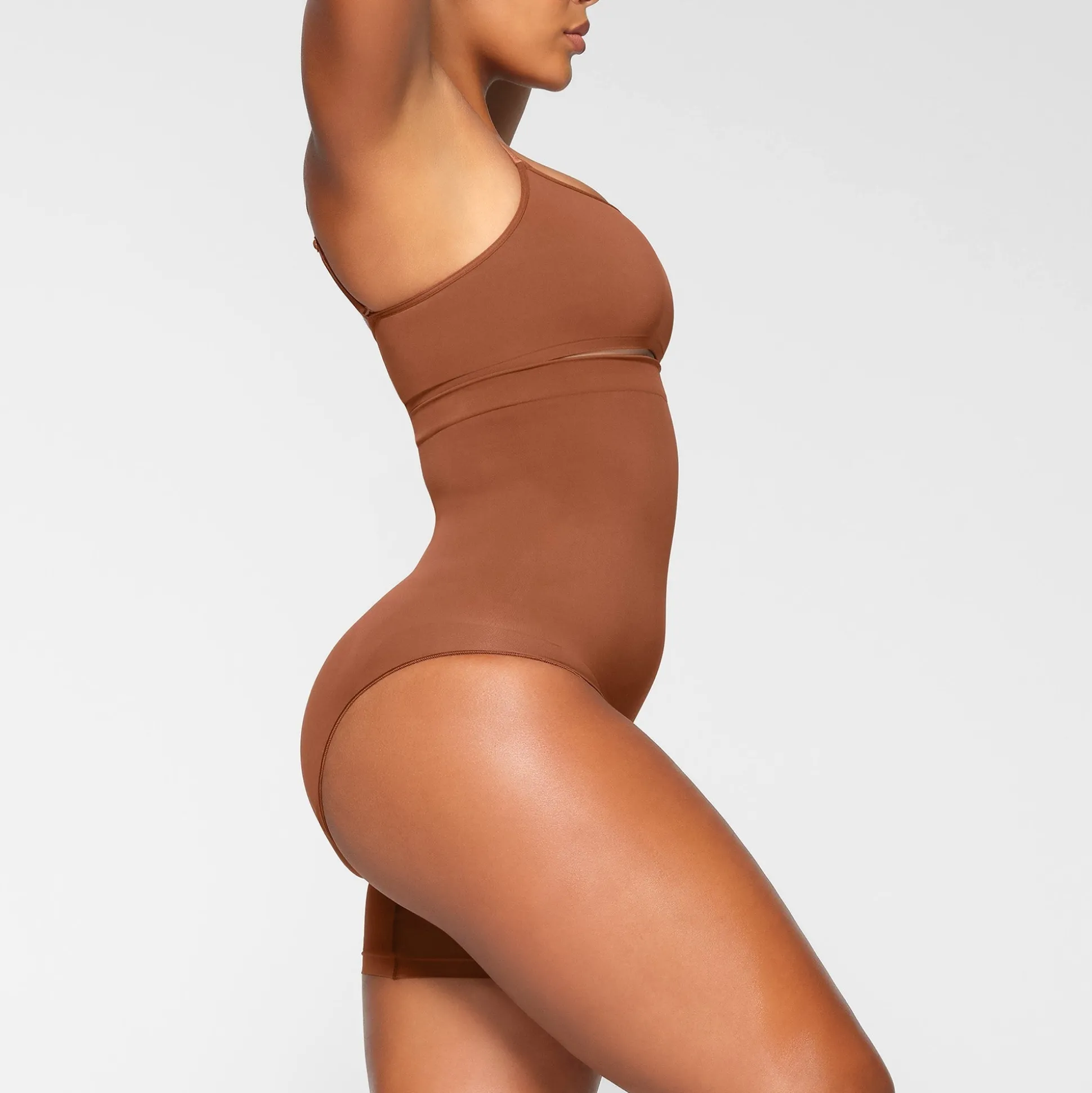 SEAMLESS SCULPT SOLUTION SHORT RIGHT LEG EXPOSED | BRONZE