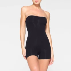 SEAMLESS SCULPT STRAPLESS SHORTIE BODYSUIT | ONYX