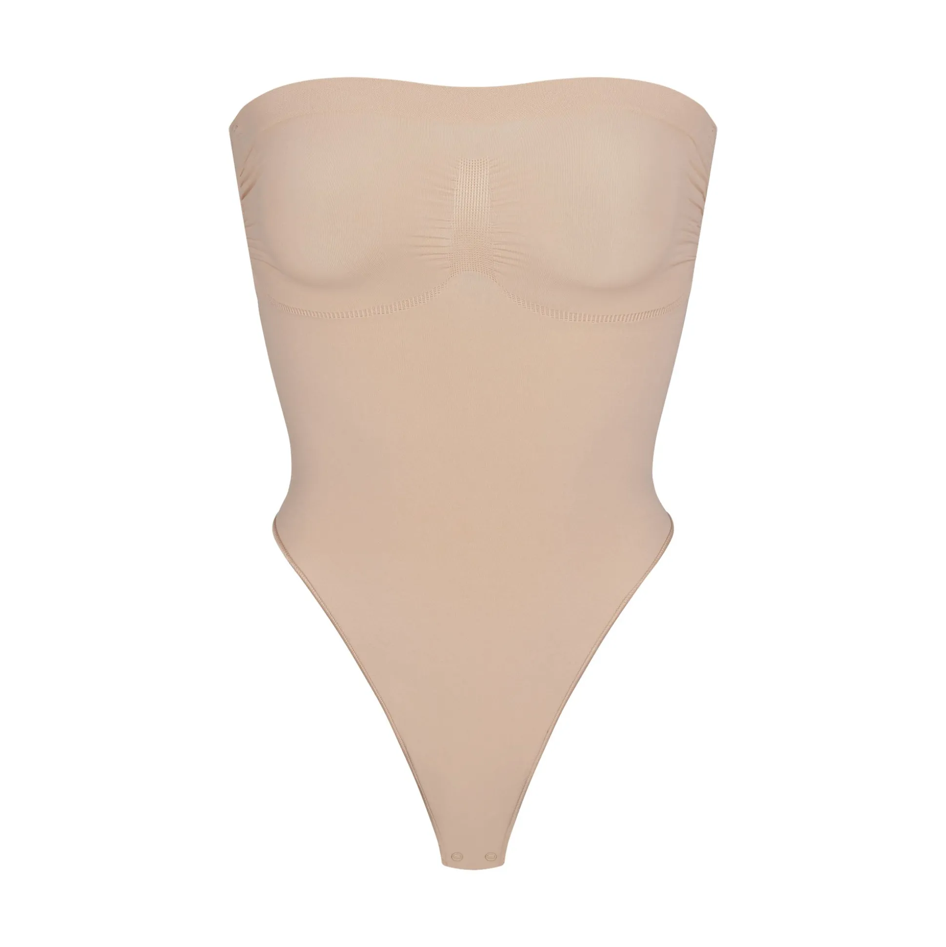 SEAMLESS SCULPT STRAPLESS THONG BODYSUIT | MICA
