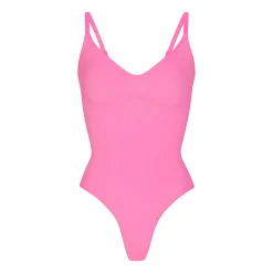 SEAMLESS SCULPT THONG BODYSUIT | SUGAR PINK