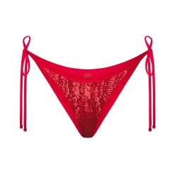 SEQUIN TIE BIKINI BOTTOMS | BRICK