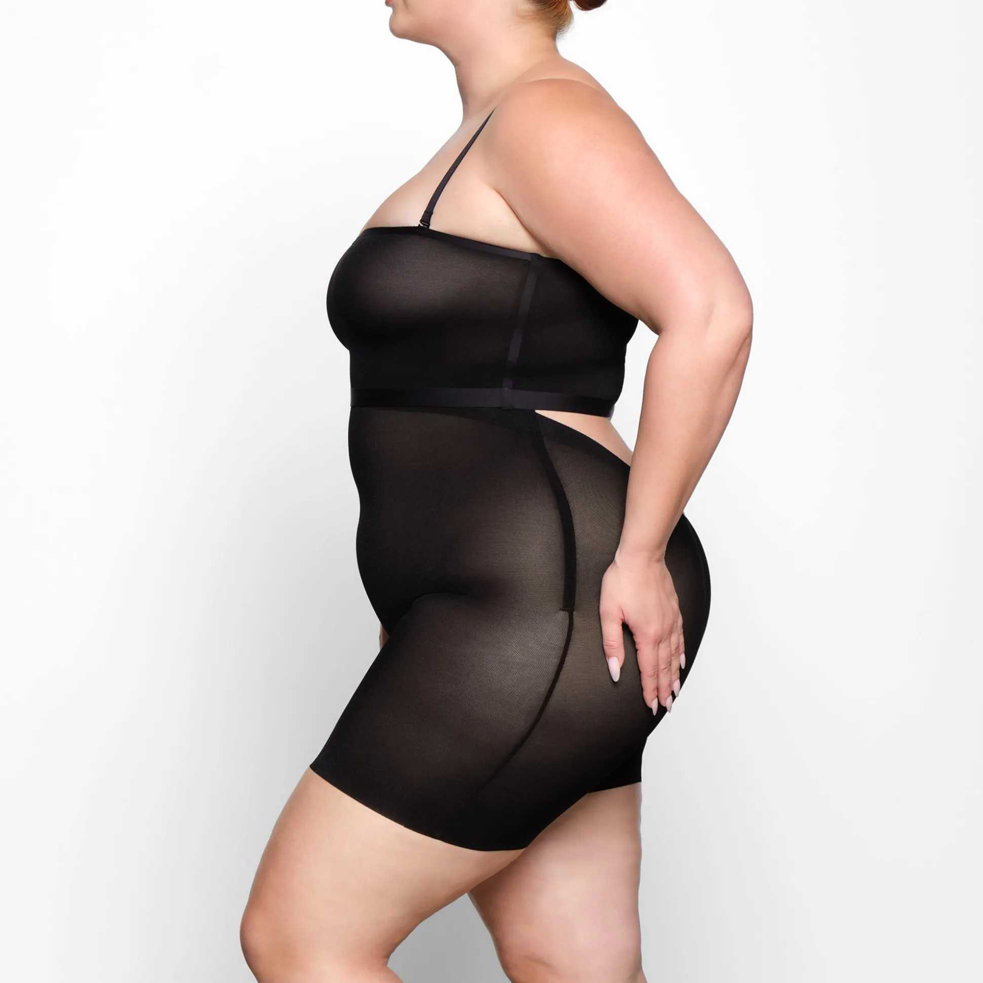 SHEER SCULPT LOW BACK SHORT | ONYX