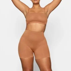 SHEER SCULPT LOW BACK SHORT | BRONZE