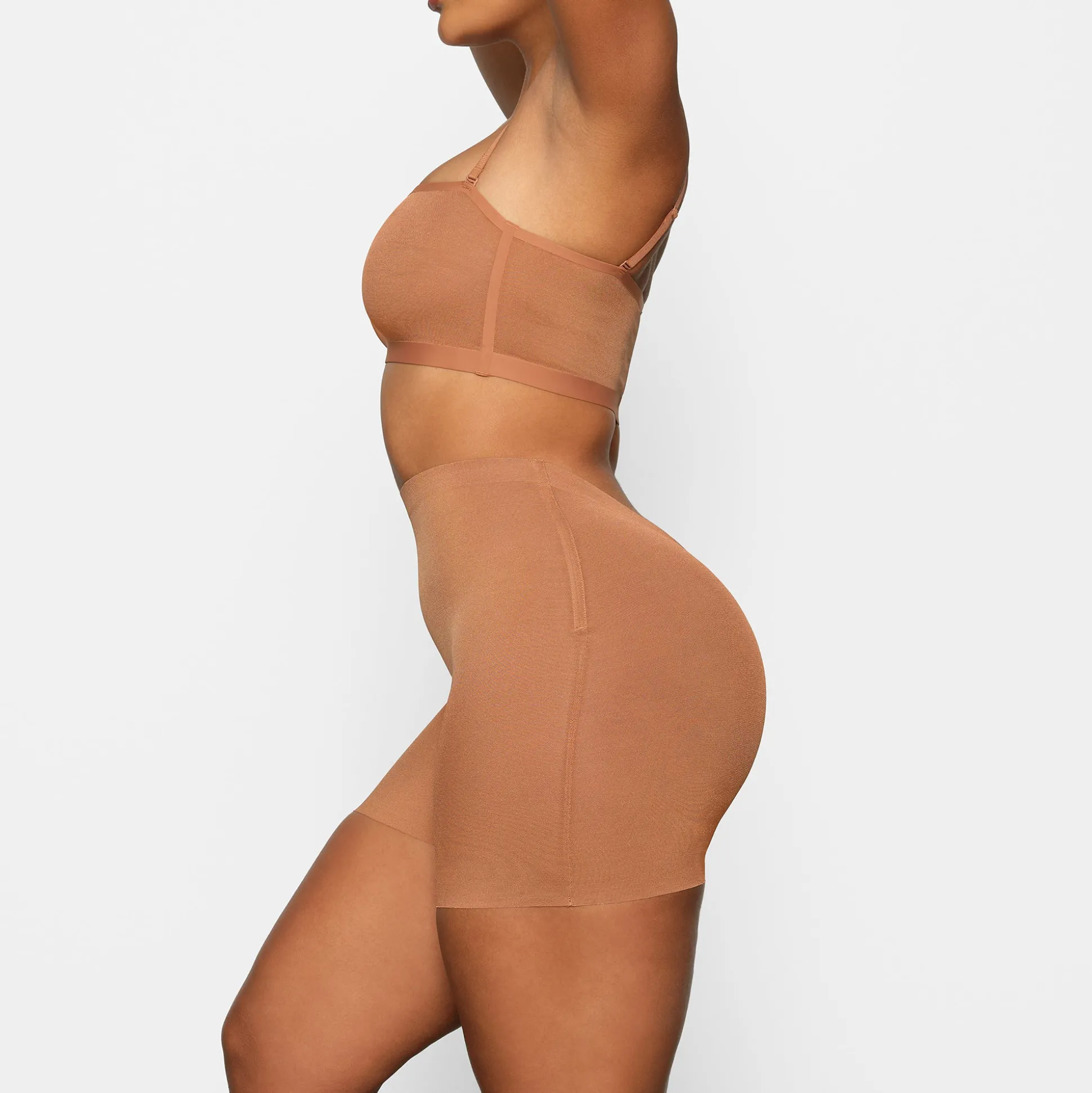 SHEER SCULPT LOW BACK SHORT | BRONZE