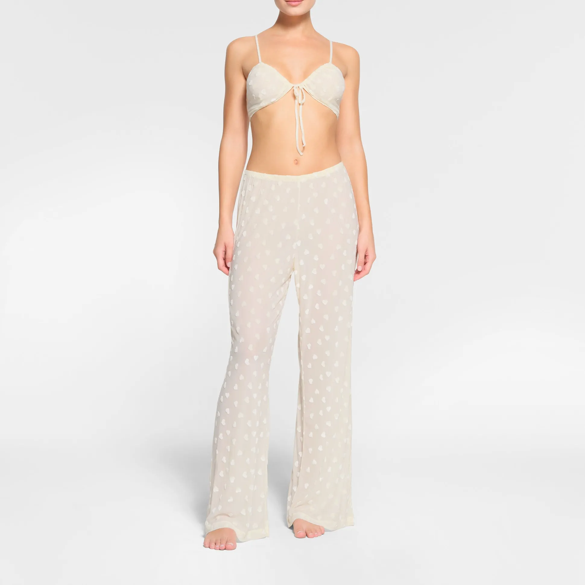 SHEER VELVET STRAIGHT LEG PANT | MARBLE