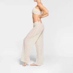 SHEER VELVET STRAIGHT LEG PANT | MARBLE