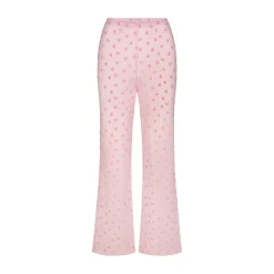 SHEER VELVET STRAIGHT LEG PANT | BABY PINK