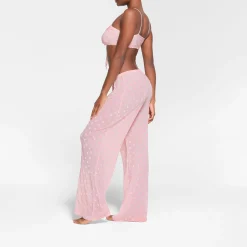 SHEER VELVET TIE FRONT BRALETTE | BABY PINK