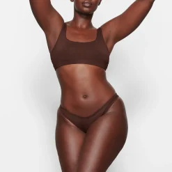 SIGNATURE SWIM CHEEKY TANGA BOTTOMS | COCOA