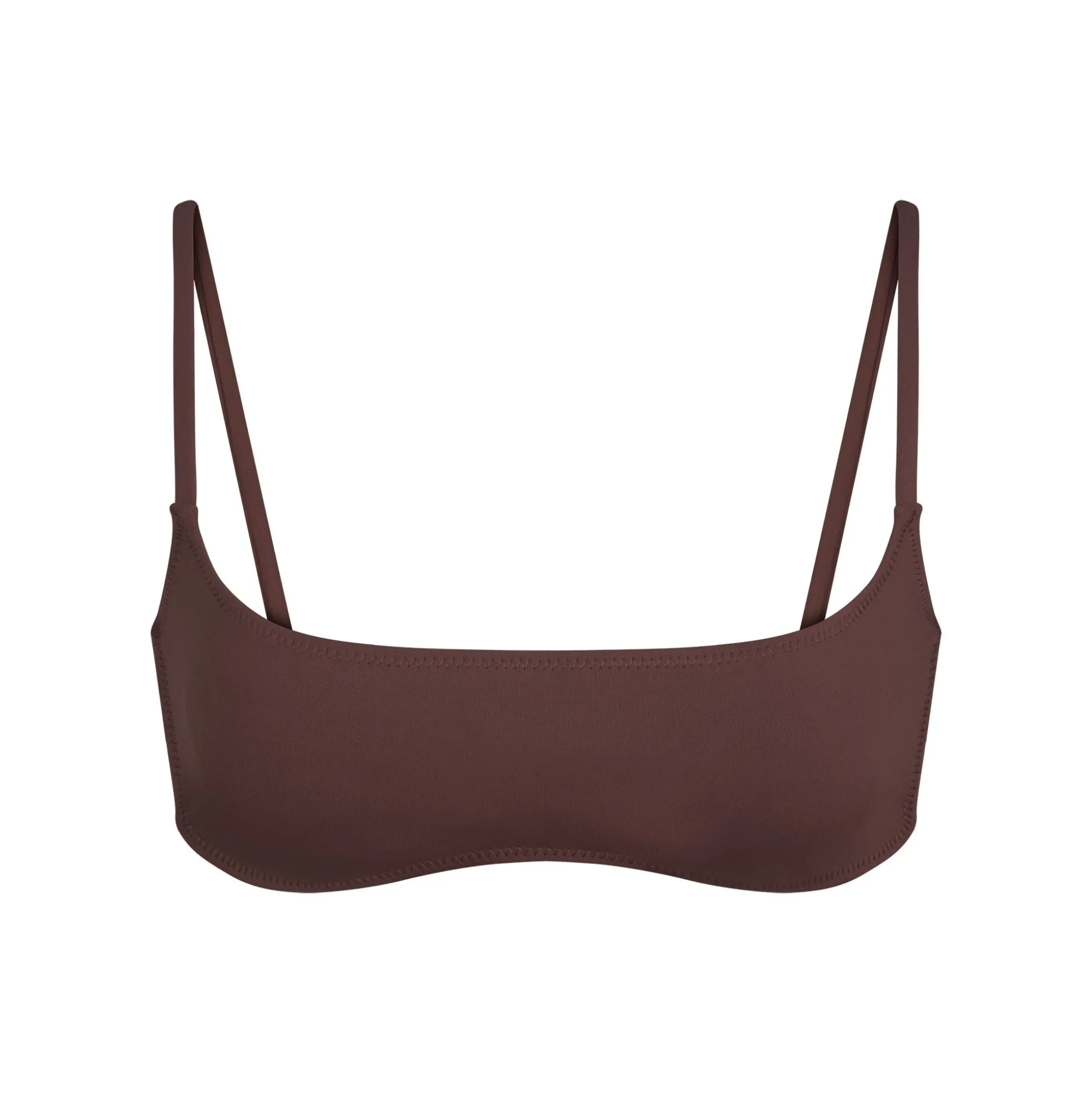 SIGNATURE SWIM MICRO SCOOP BIKINI TOP | COCOA