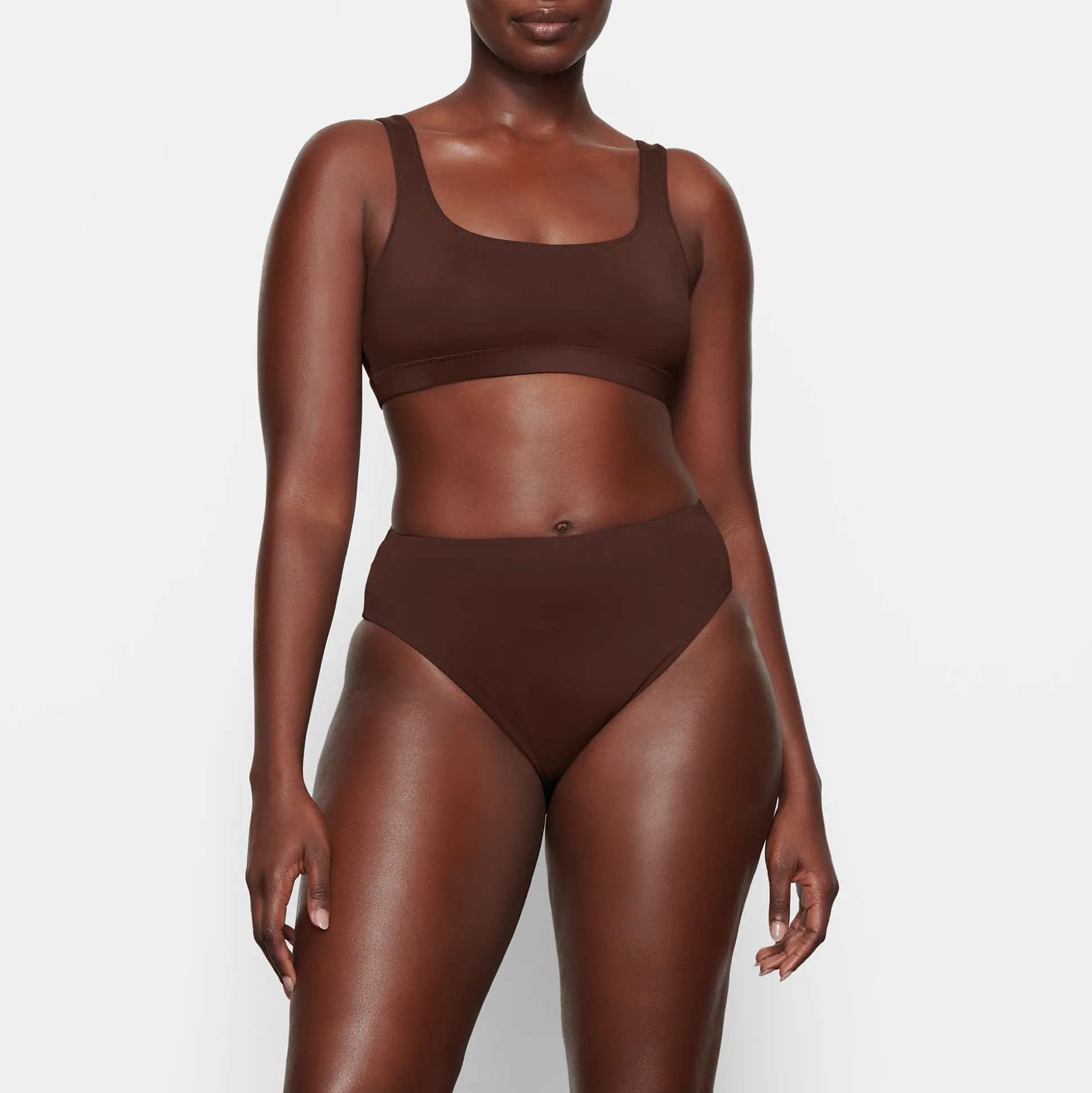 SIGNATURE SWIM MID WAIST BOTTOMS | COCOA