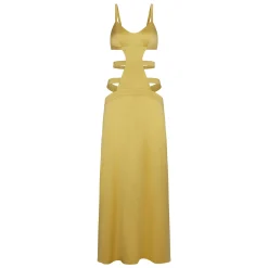 SILK STRAPPY LONG SLIP DRESS | TOPAZ