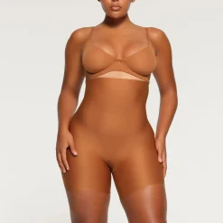 SKIMS BODY HIGH-WAISTED MID THIGH SHORT | BRONZE