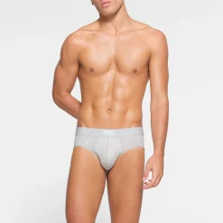 SKIMS COTTON MENS BRIEF | LIGHT HEATHER GREY
