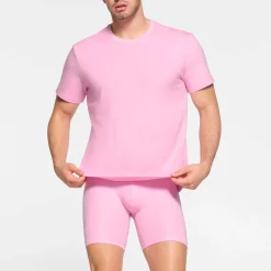SKIMS COTTON MENS CLASSIC T-SHIRT | BUBBLE GUM