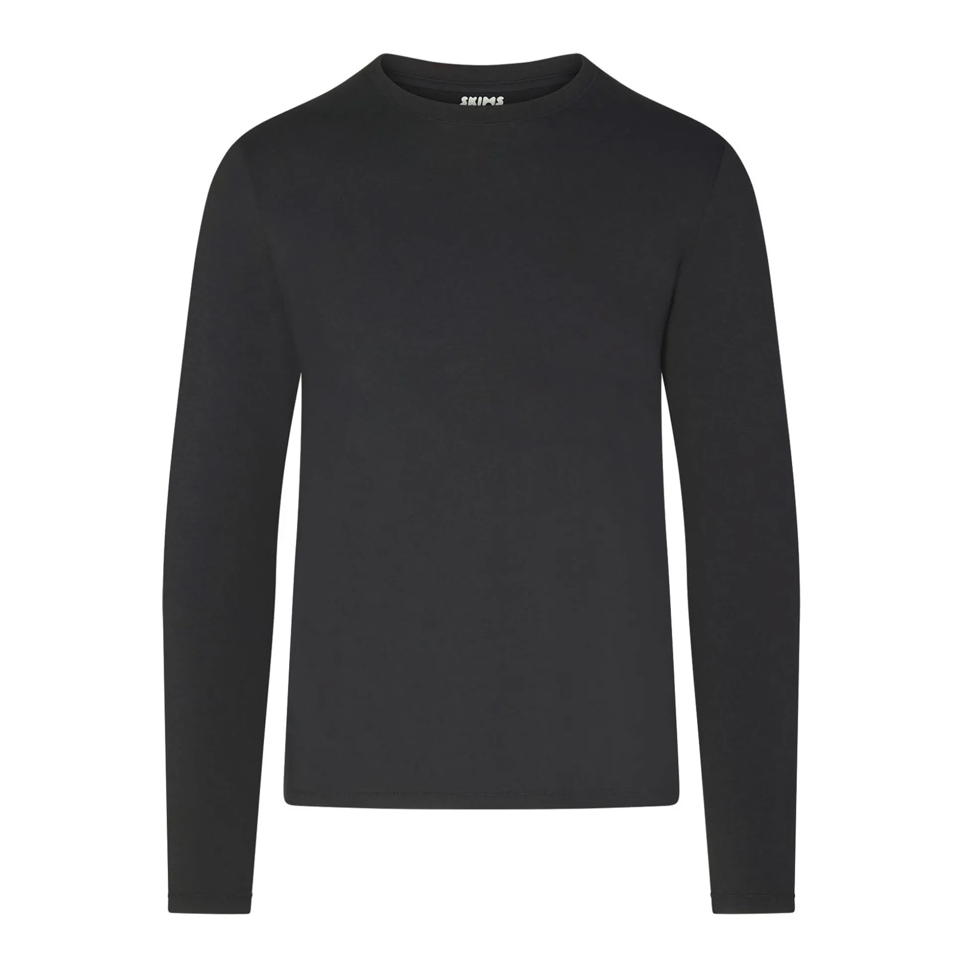 SKIMS COTTON MENS LONG SLEEVE T-SHIRT | ONYX