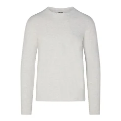 SKIMS COTTON MENS LONG SLEEVE T-SHIRT | LIGHT HEATHER GREY