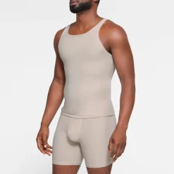 SKIMS COTTON MENS TANK PACK | STONE MULTI