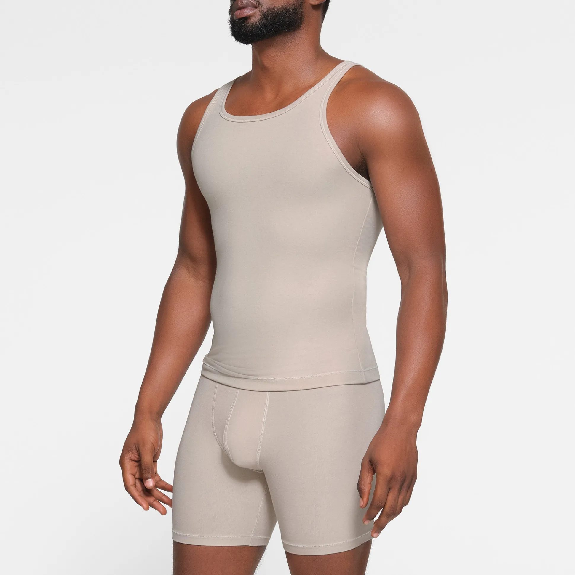 SKIMS COTTON MENS TANK PACK | STONE MULTI