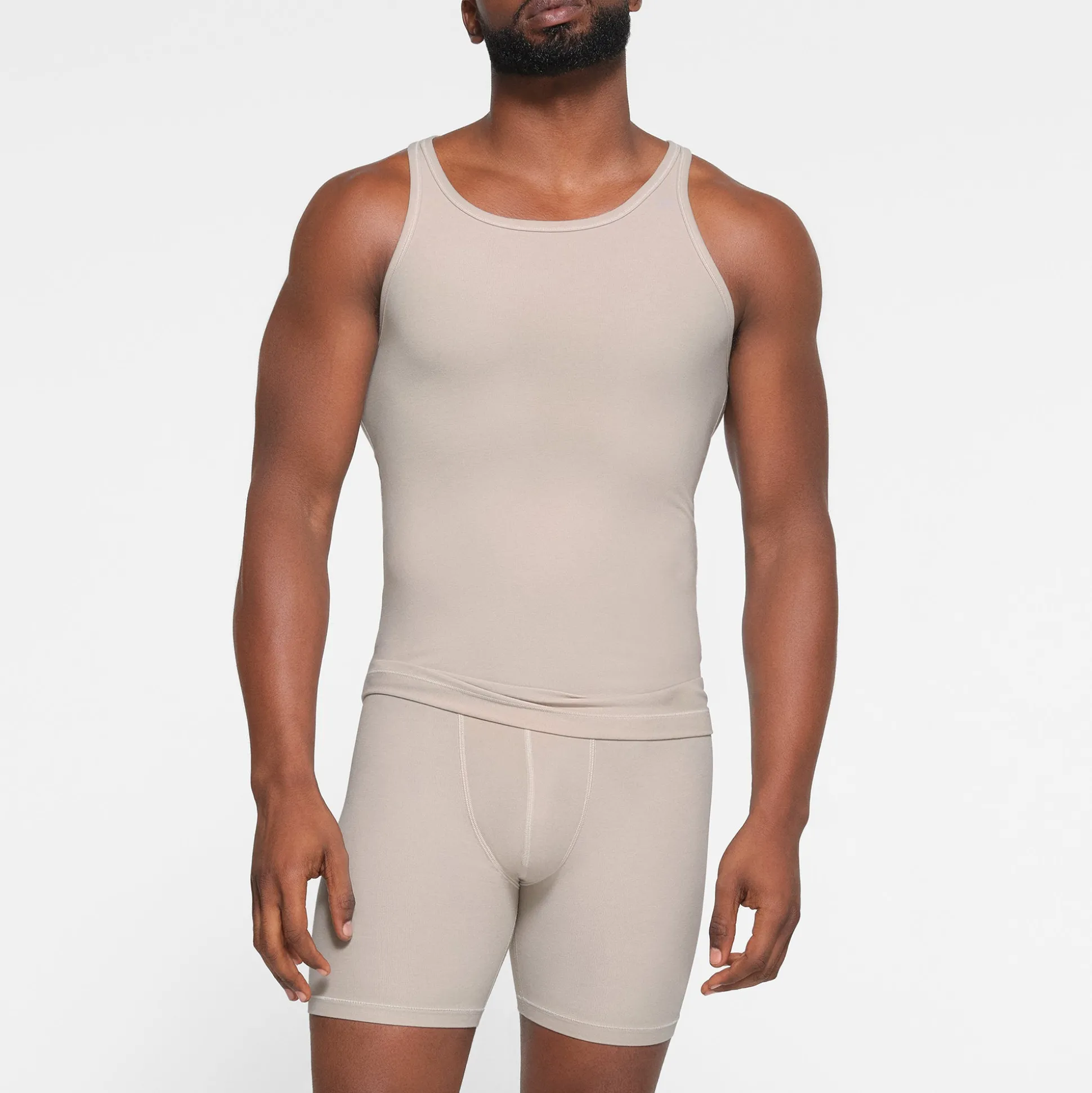 SKIMS COTTON MENS TANK PACK | STONE MULTI