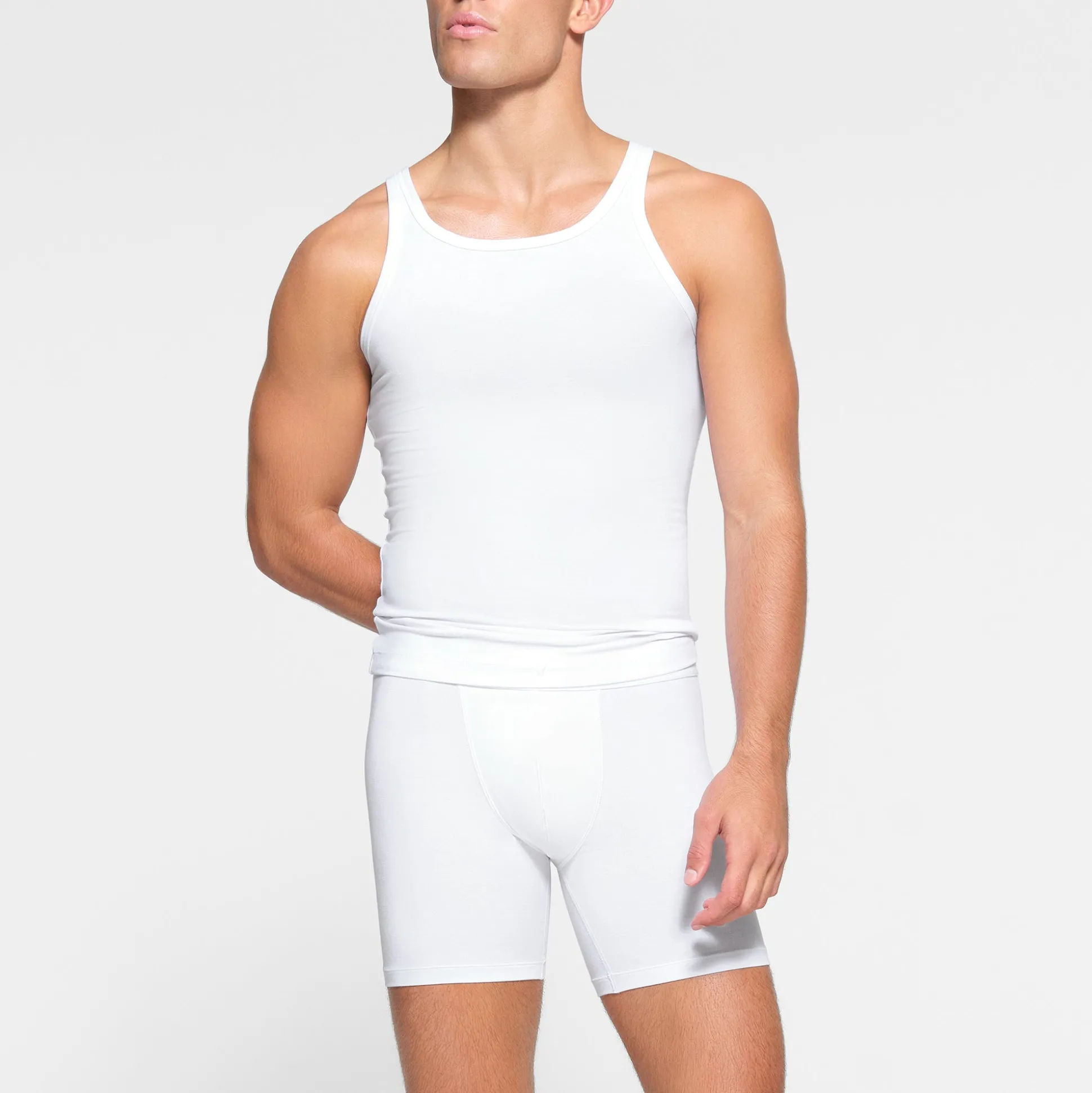 SKIMS COTTON MENS TANK PACK | CHALK