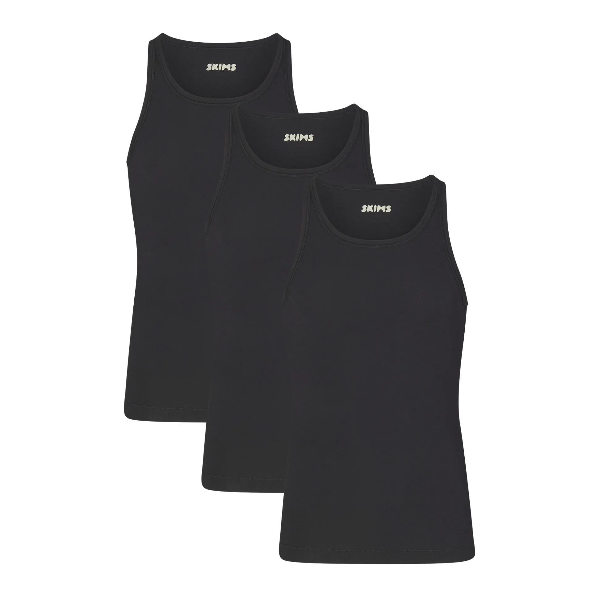 SKIMS COTTON MENS TANK PACK | ONYX