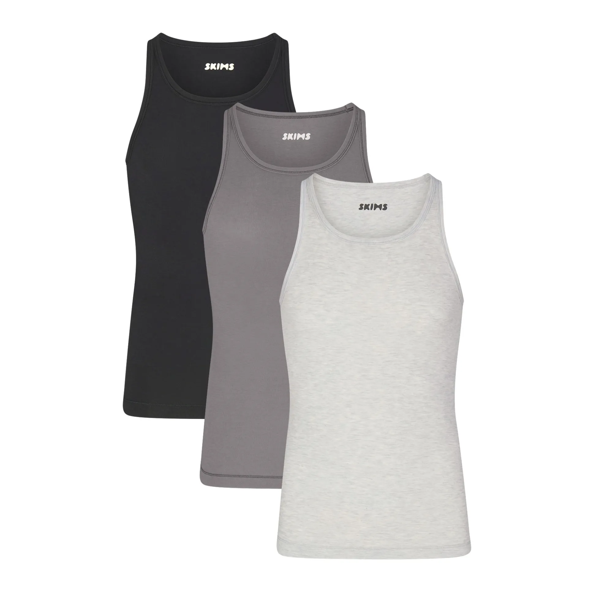 SKIMS COTTON MENS TANK PACK | HEATHER MULTI