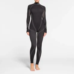 SKIMS FIRST LAYERS ZIP FRONT CATSUIT | ONYX