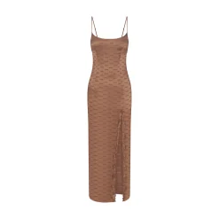 SKIMS JACQUARD LACE LONG DRESS | JASPER