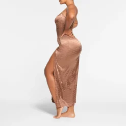 SKIMS JACQUARD LACE LONG DRESS | JASPER