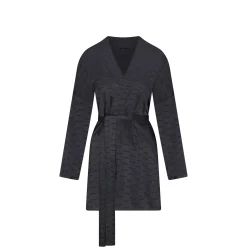 SKIMS JACQUARD SHORT ROBE | ONYX
