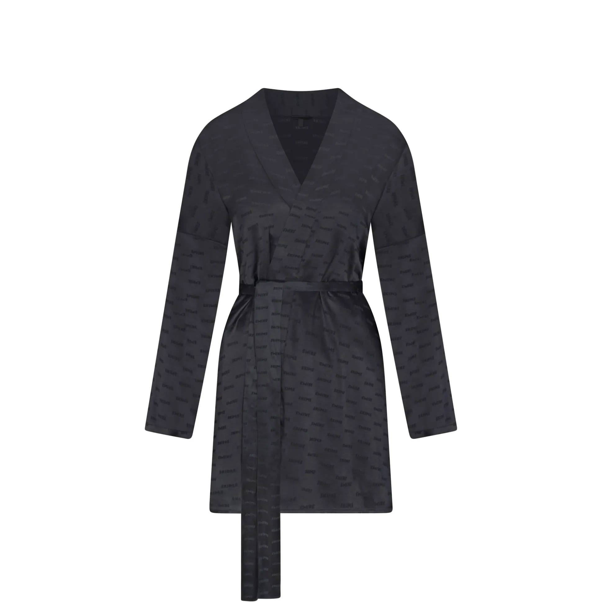 SKIMS JACQUARD SHORT ROBE | ONYX