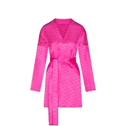 SKIMS JACQUARD SHORT ROBE | HOT PINK