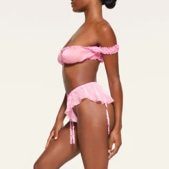 SKIMS ROMANCE GARTER BIKINI | BUBBLE GUM