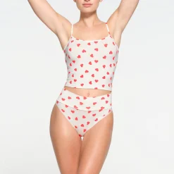 SKIMS SLEEP BRIEF | RUBY AND MARBLE HEART