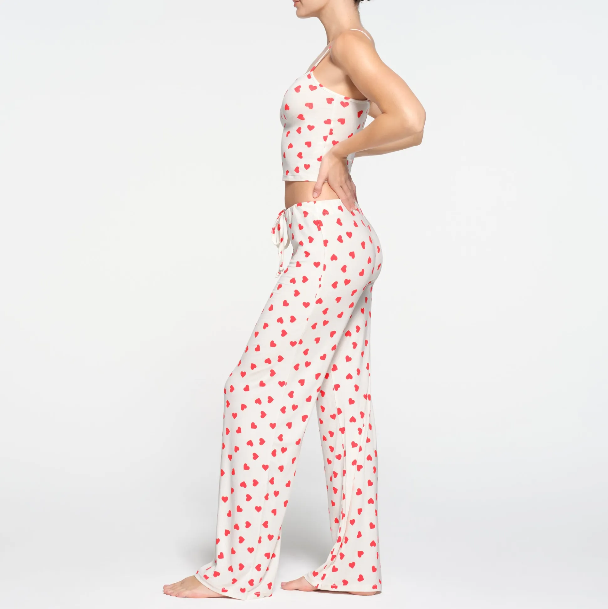 SKIMS SLEEP STRAIGHT LEG PANT | RUBY AND MARBLE HEART