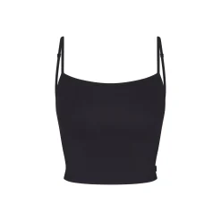 SKIMS SLEEP STRAIGHT NECK CROPPED CAMI | ONYX