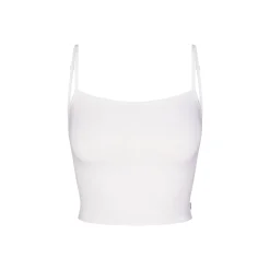SKIMS SLEEP STRAIGHT NECK CROPPED CAMI | SNOW