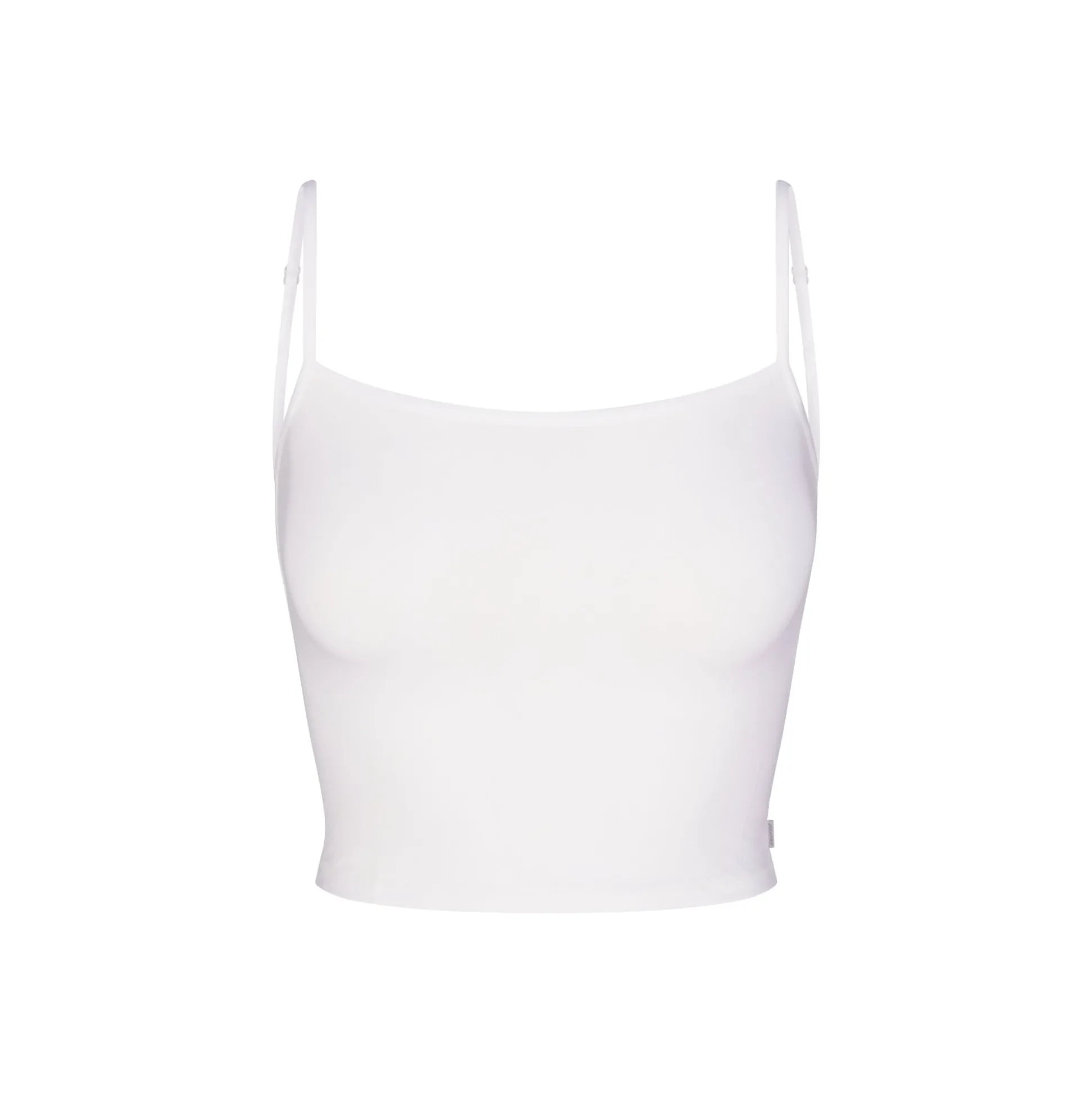 SKIMS SLEEP STRAIGHT NECK CROPPED CAMI | SNOW